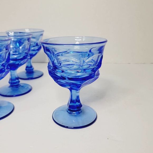 4 Blue HFM Fostoria Argus Sherberts- Henry Ford Museum - Picture 2 of 4